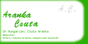 aranka csuta business card